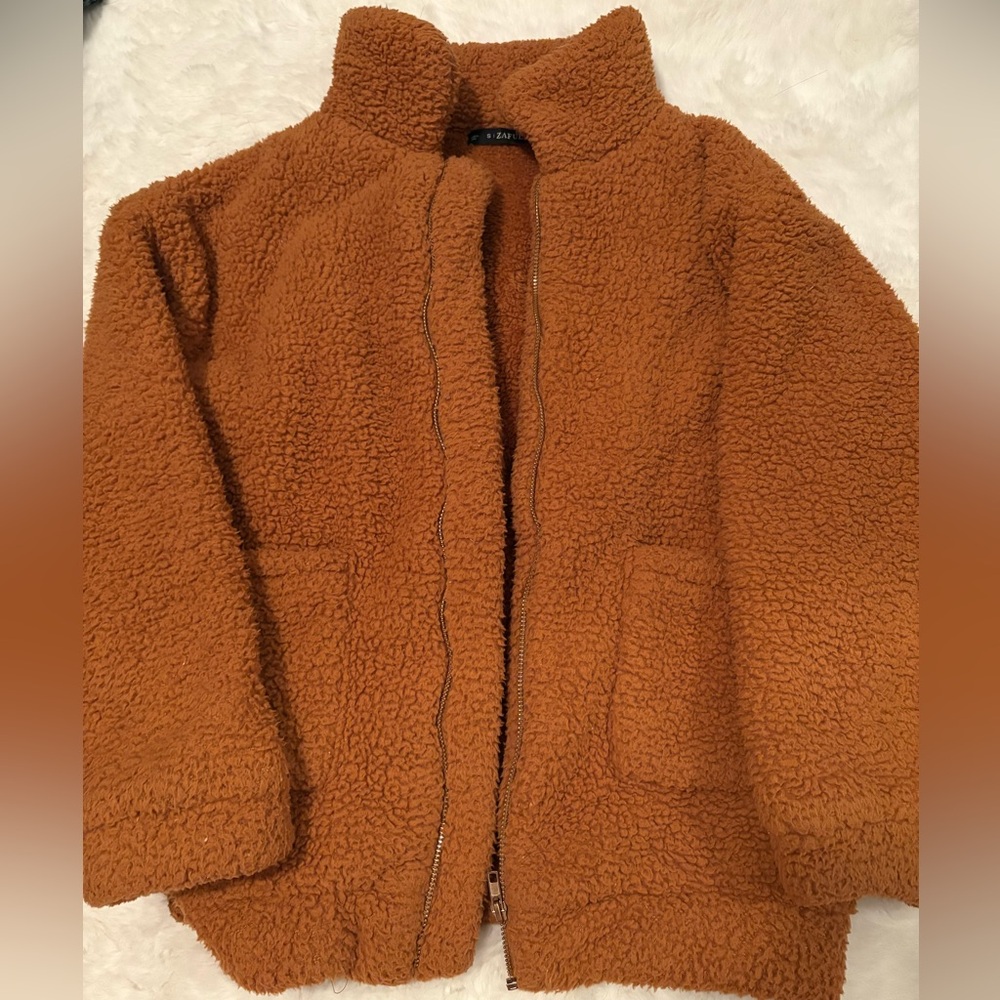 fuzzy sherpa jacket oversized